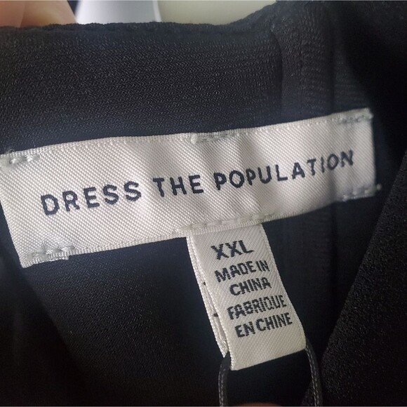 Dress The Population Alessia Black Sheath Dress Size XXL - Picture 7 of 8